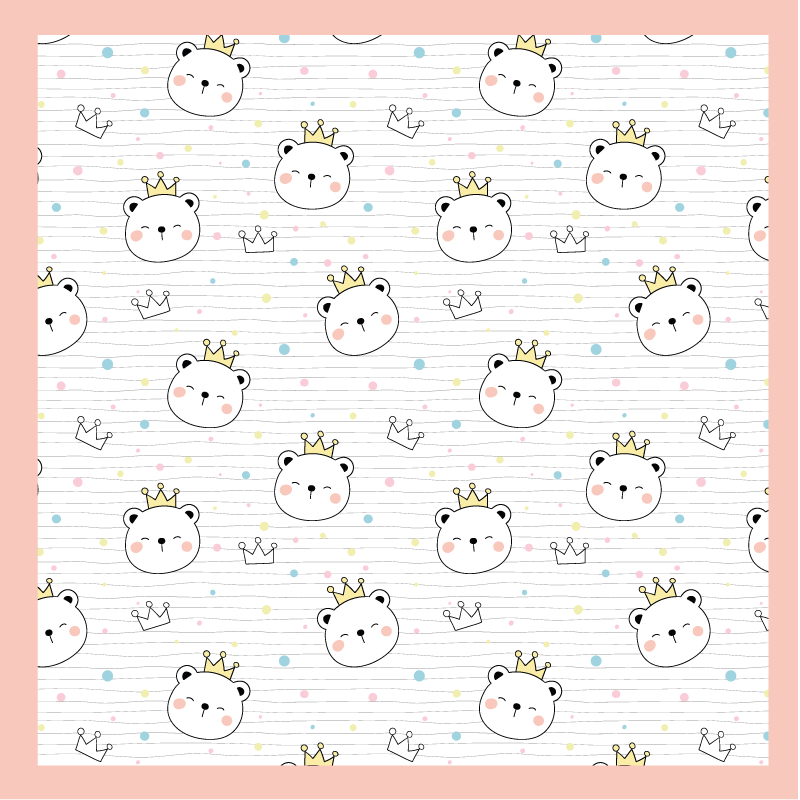 Karūnuotų gyvūnų personažai vinilinis kilimėlis - „Tenstickers“