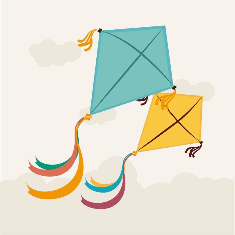 Aitvaras ir debesys kūdikių žaidimų kilimėlis - „Tenstickers“