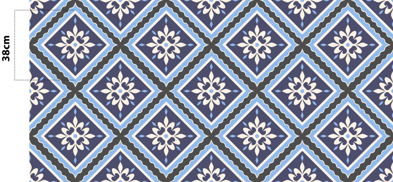 Plytelių gėlių raštas kilimas virtuvei - „Tenstickers“