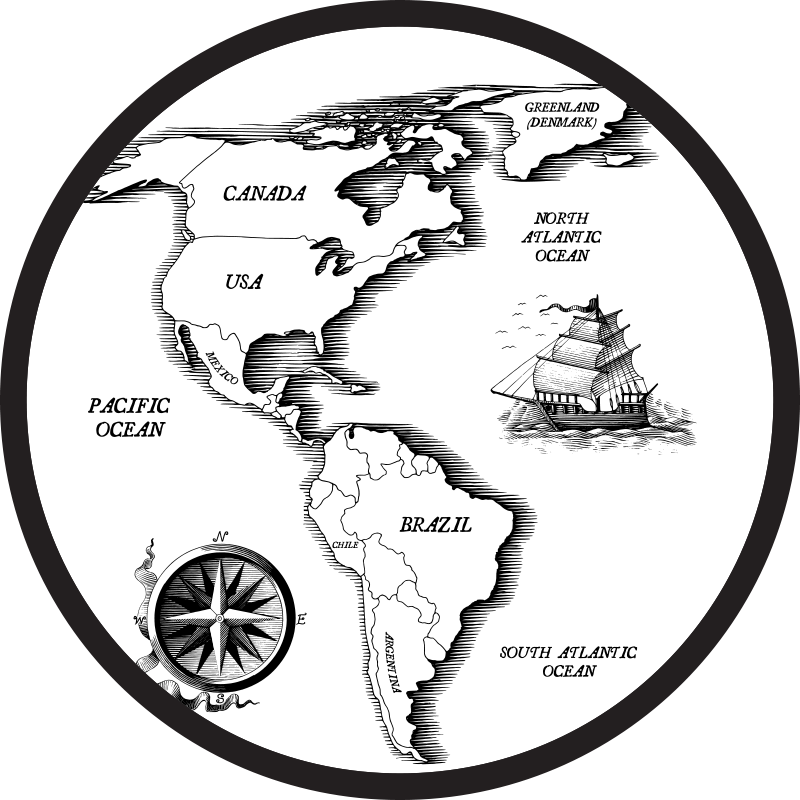 Kartografinė elegancija pasaulio žemėlapis vinilo kilimėlis - „Tenstickers“