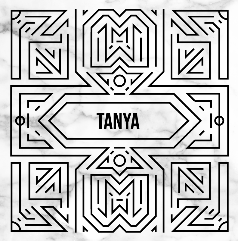 Art deco labirintas paaugliams vinilo kilimėlis - „Tenstickers“