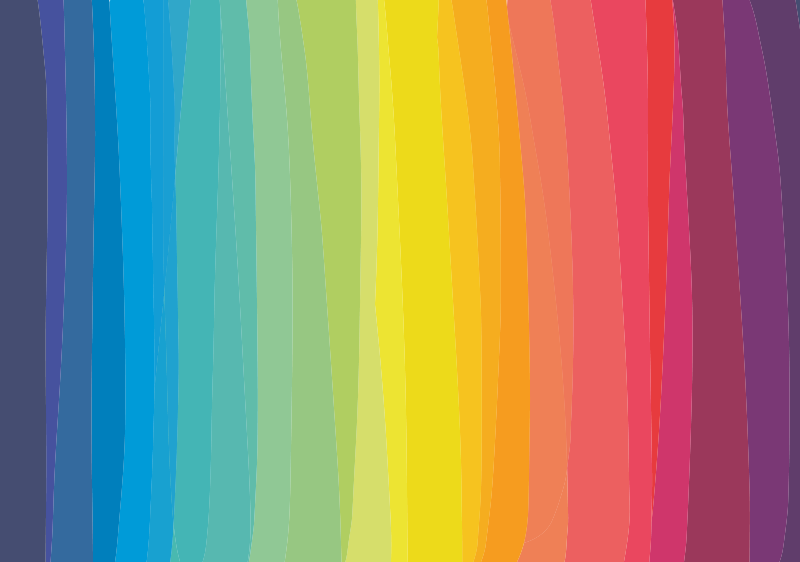 Spalvingos gradiento juostelės dryžuotas vinilo kilimas - „Tenstickers“