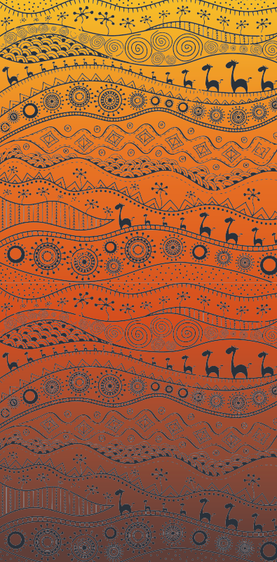 Afrikietiškas dykumos juosteles vinilo kilimas - „Tenstickers“