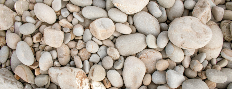 Baltas mažų akmenų virtuvinis vinilinis kilimas - „Tenstickers“