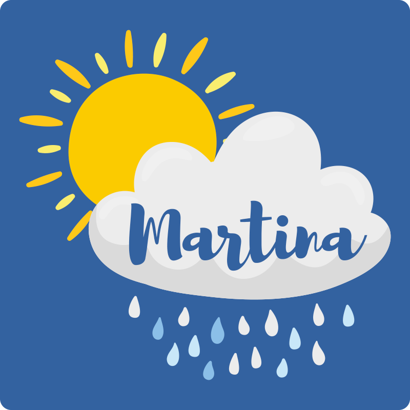 Lietaus ir saulės individualizuotas vinilinis kilimėlis - „Tenstickers“