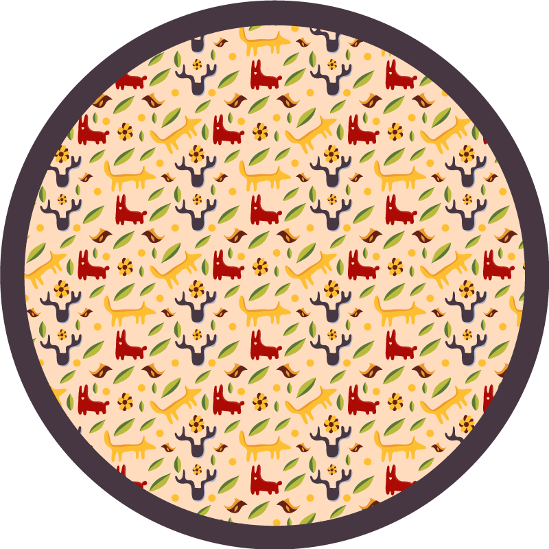 Spalvingi miško gyvūnai vinilinis kilimėlis - „Tenstickers“