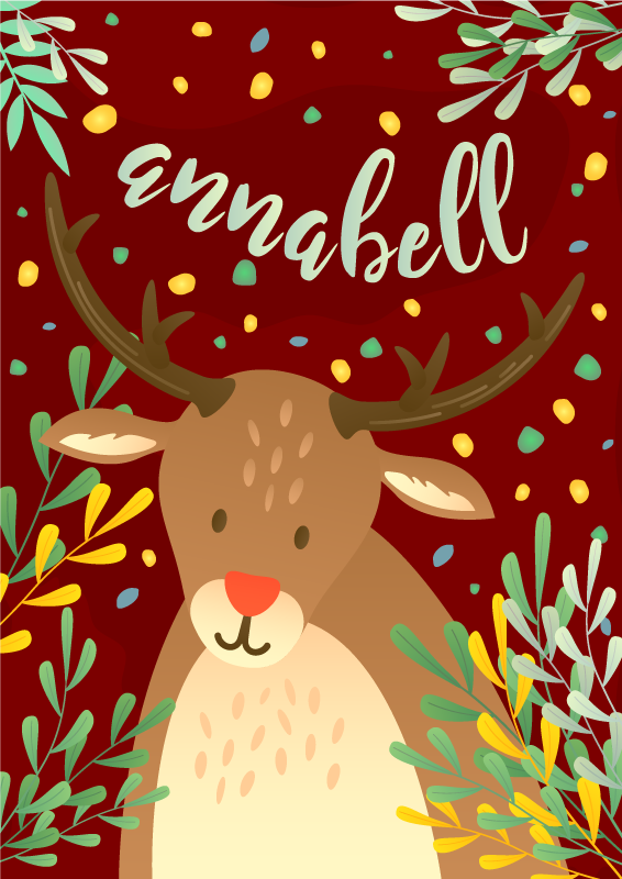 Elnias su vardu kalėdinis kilimėlis - „Tenstickers“