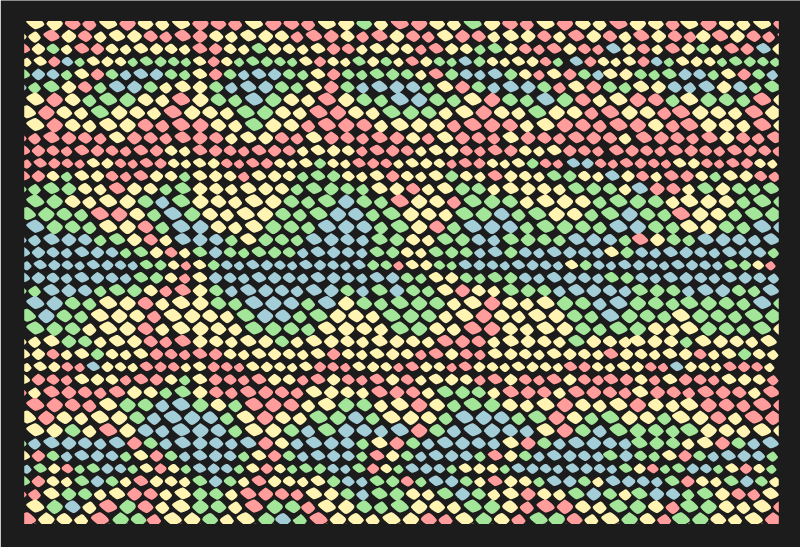 Spalvingas apskritimo raštas tekstūrinis vinilinis kilima - „Tenstickers“