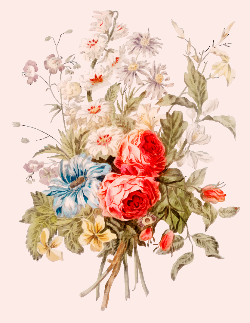 Gėlių rašto kilimėlis išskirtinis gėlių derinys - „Tenstickers“