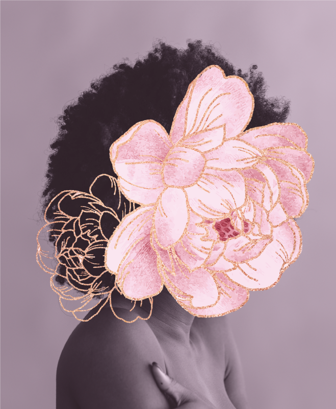 Bijūnas asmens gėlių vinilo kilimas - „Tenstickers“