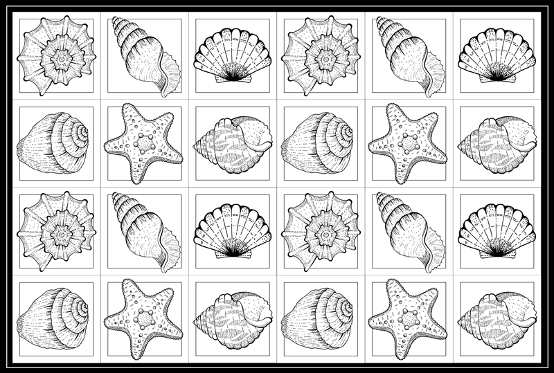 Kriauklės meno kūrinys gamtos vinilinis kilimas - „Tenstickers“