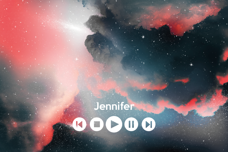 Kosmoso užsakomoji muzika paaugliams vinilo kilimėlis - „Tenstickers“