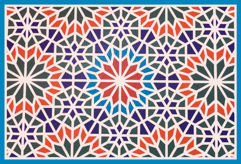 Sudėtingas geometrinis mozaikinė vinilo kilimėlė - „Tenstickers“