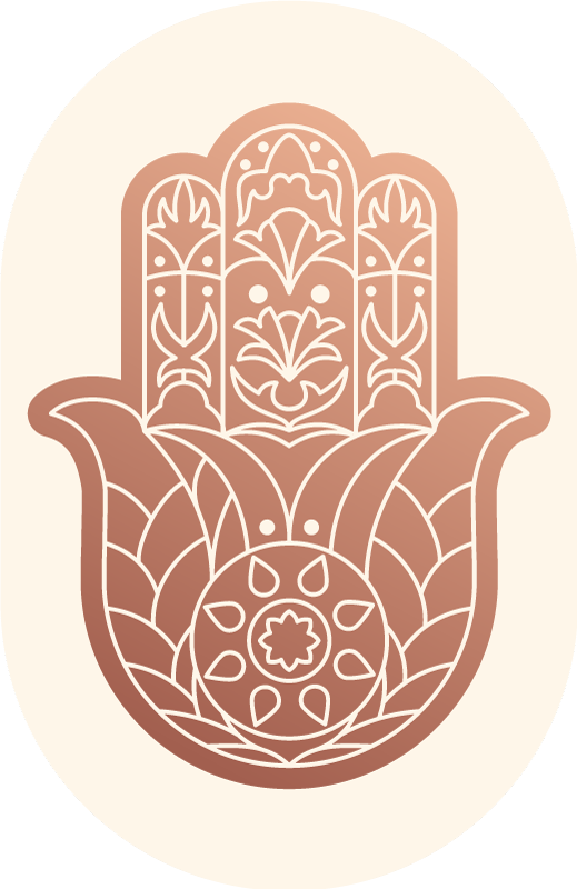 Smėlio spalvos fatimos ranka mandala kilimėlis - „Tenstickers“