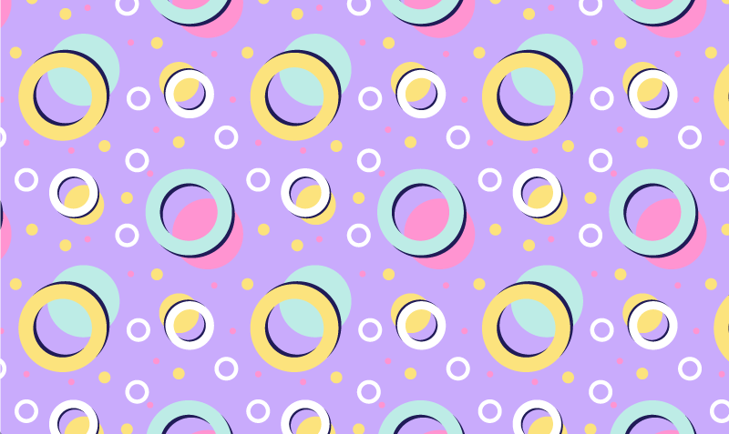 Gyvi apskriti elementai vinilinis kilimėlis - „Tenstickers“