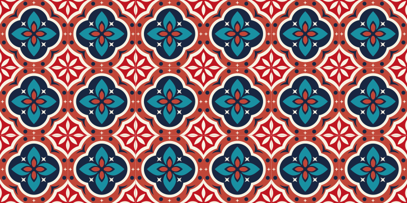 Mozaikinė vinilo kilimėlė ryški botaninė motyvacija - „Tenstickers“