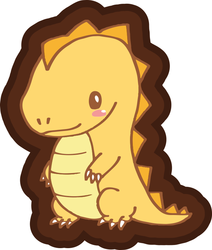 Mielas dinozauras dinozauras vaikų vinilinė kilimėlė - „Tenstickers“