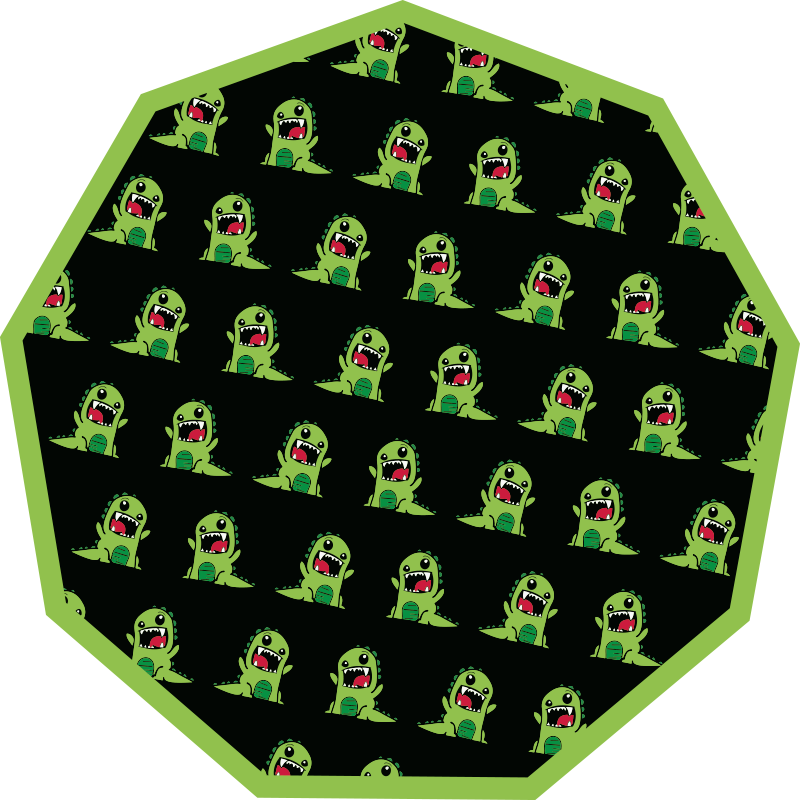 Animacinių filmų būtybių modelis vaikų vinilinė kilimėlė - „Tenstickers“