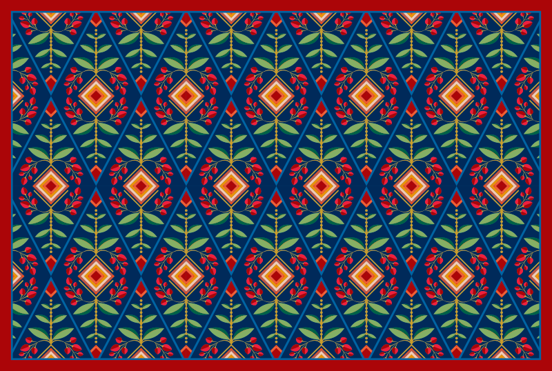 Botaninis geometrinis motyvas geometriniai kilimas - „Tenstickers“