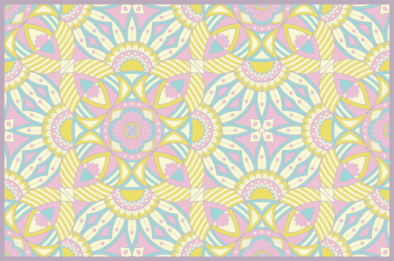 Sudėtingų geometrinių išdėstymų mandala kilimėlis - „Tenstickers“