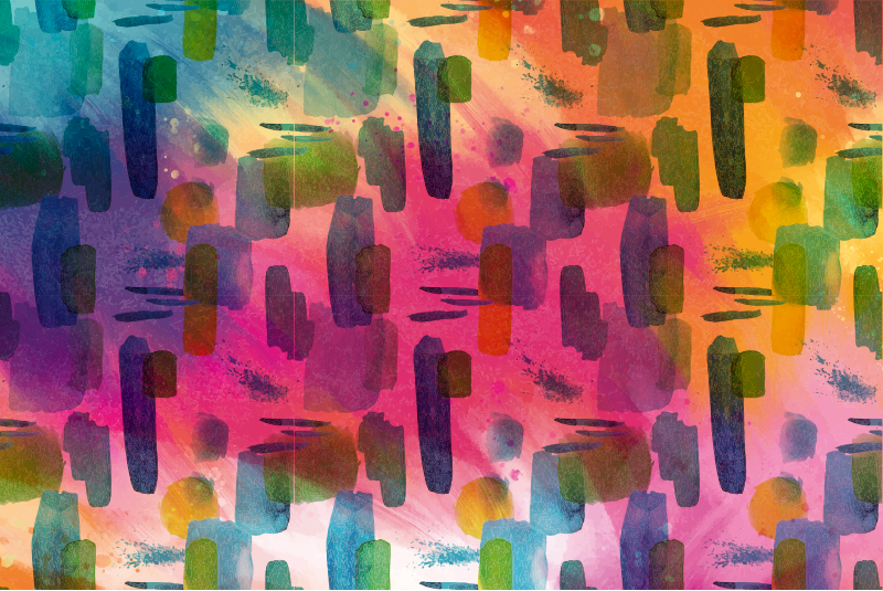 Meninių spalvų segmentai vinilinis kilimas svetainei - „Tenstickers“