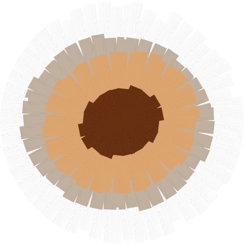 Apvalus kamieno dizainas medžio efekto kilimas - „Tenstickers“