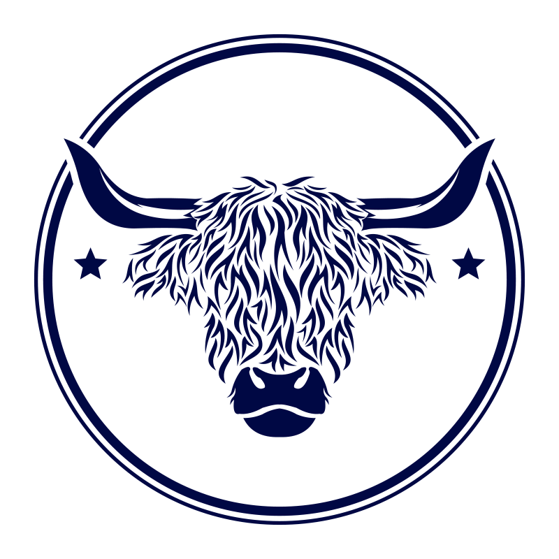 Kalnų karvės emblema gyvūnų vinilo kilimėlis - „Tenstickers“