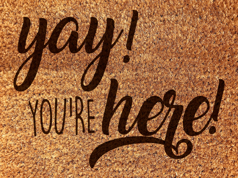 šilto pasveikinimo frazė koridoriaus vinilinė kilimėlė - „Tenstickers“