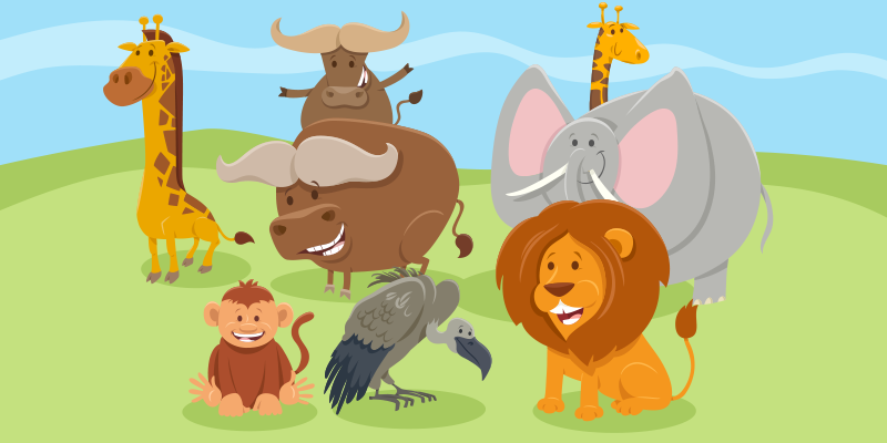 žavūs padarai draugai vinilinis kilimėlis - „Tenstickers“