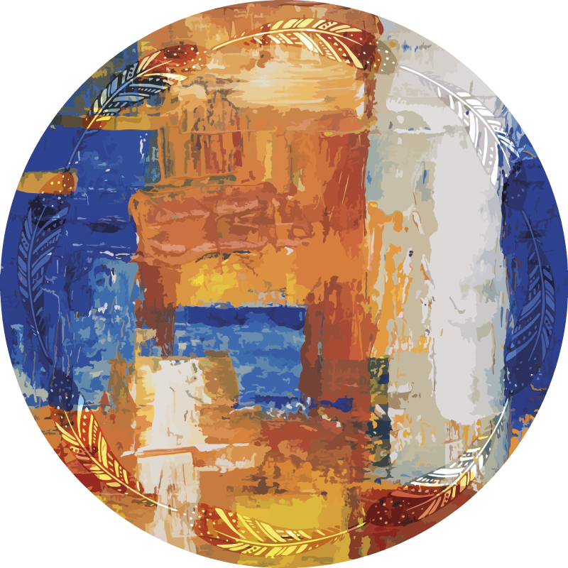 Abstraktus spalvų susiliejimas minimalistinis kilima - „Tenstickers“