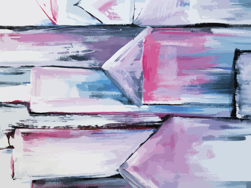 įvairiaspalvis abstraktus šiuolaikinis kilimas - „Tenstickers“