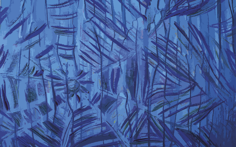 Gamtos vinilinis kilimas egzotiškų lapų raštu - „Tenstickers“