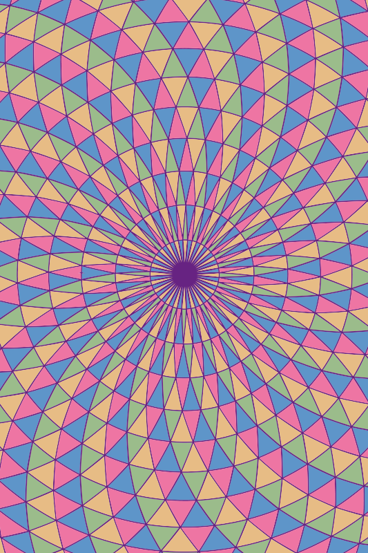 Spalvingi trikampiai sūkuriai geometriniai kilimas - „Tenstickers“