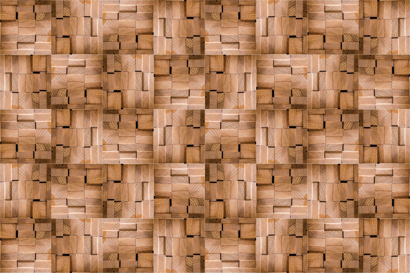 Medinis lentų amerikietiškas riešutų medžio vinilo kilimas - „Tenstickers“