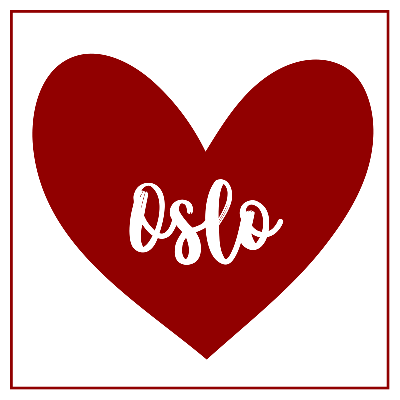 Oslo širdis vinilo kilimėlas su frazėmis - „Tenstickers“