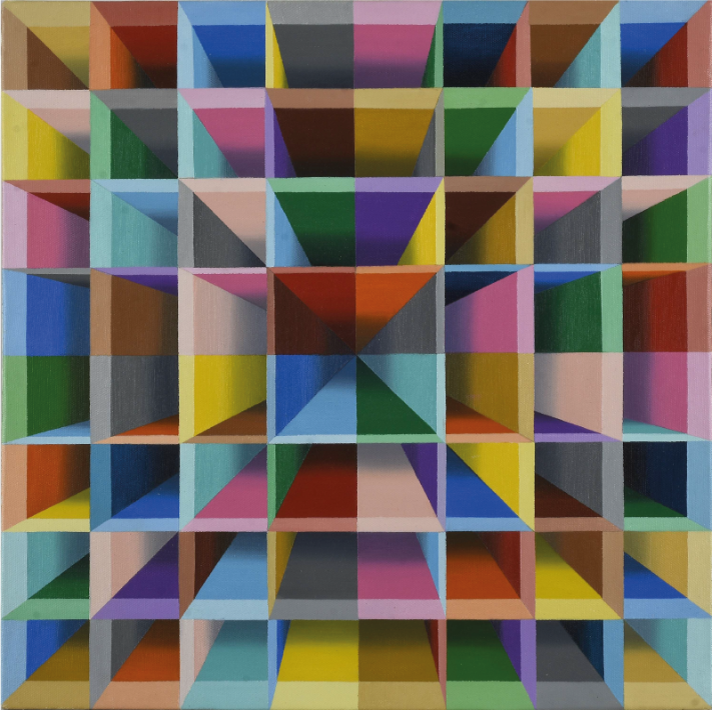 Modernus menas spalvingas kubas skylutes modernus kilimas - „Tenstickers“