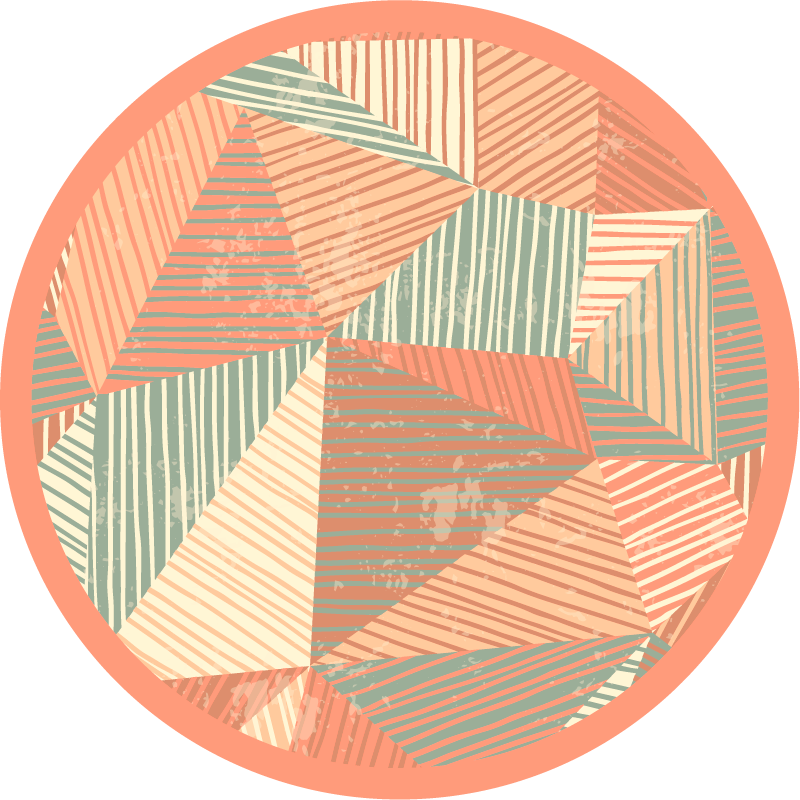 Trikampių spalvų žaismas geometriniai kilimas - „Tenstickers“