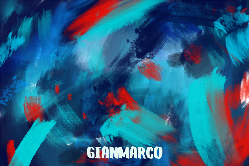 Vinyl kilimėlis su vardu abstraktus spalvų sprogimas - „Tenstickers“