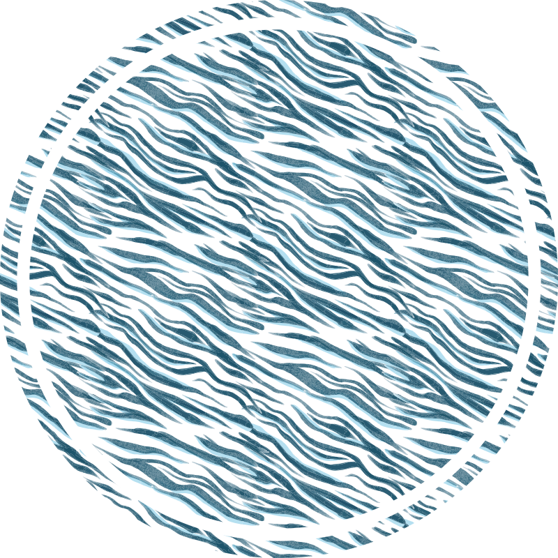 Stilinga zebro banga gyvūnų spaudos vinilo kilimėlis - „Tenstickers“