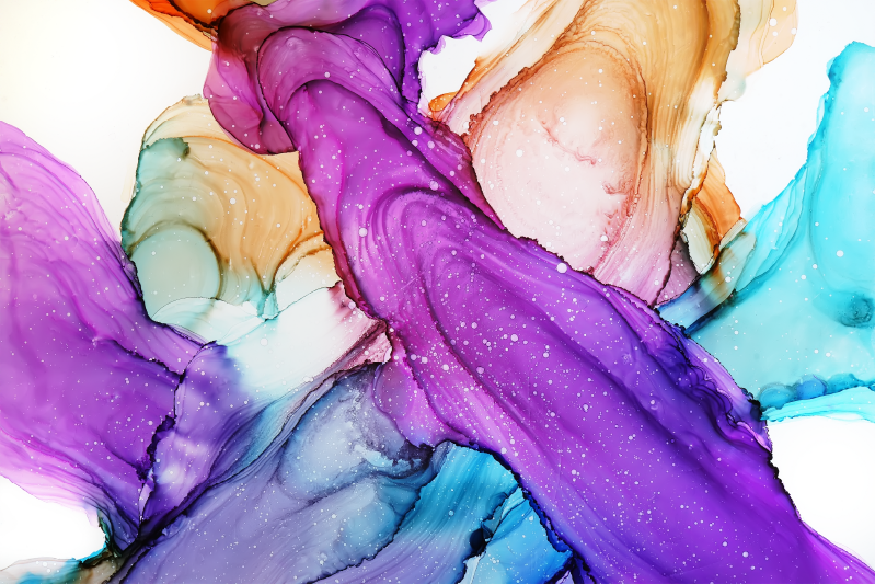 Abstraktūs skysčių sūkuriai vonios kambario vinilo kilimėlis - „Tenstickers“