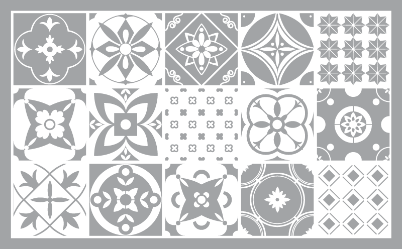 šviečiantis pantono plytelių vinilo kilimas - „Tenstickers“