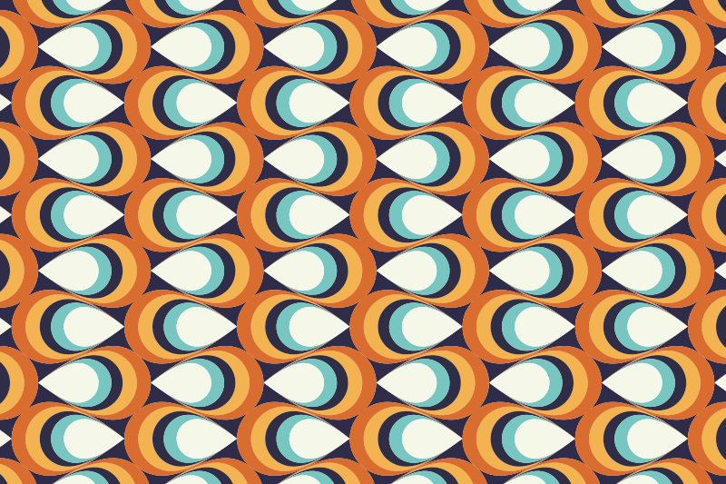 Retro sūkurio elementas geometriniai kilimas - „Tenstickers“