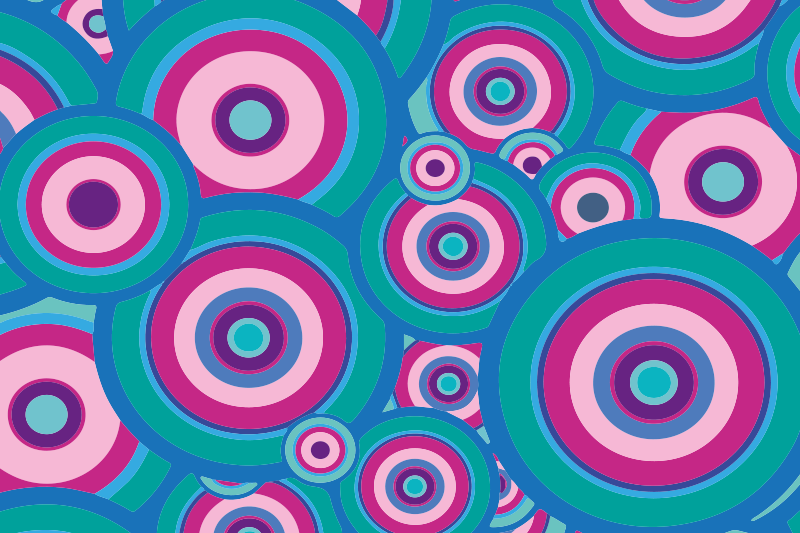 Spalvingi apskriti motyvai geometriniai kilimas - „Tenstickers“