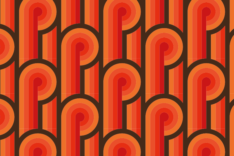 Retro lenkti raštai senoviniai viniliniai kilimas - „Tenstickers“