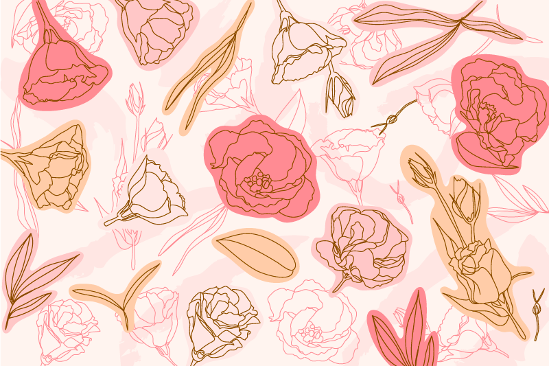 Vonios kambario vinilo kilimėlis sušvelninta botanika - „Tenstickers“