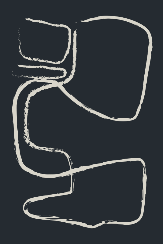 Abstraktūs linijų raštai minimalistinis kilima - „Tenstickers“