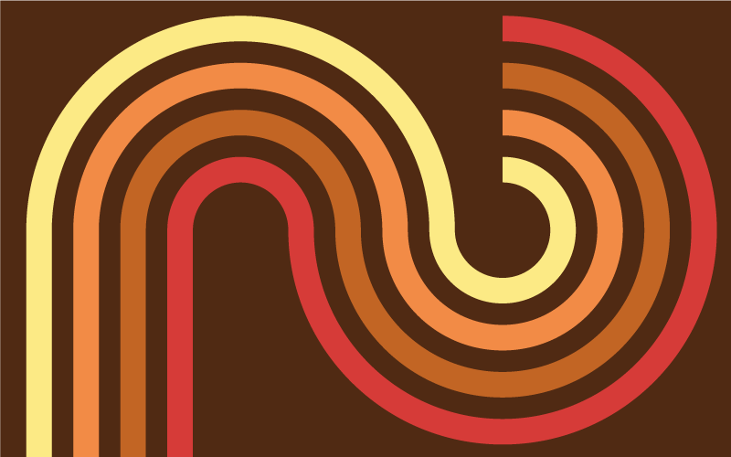 Retro juostelės senoviniai viniliniai kilimas - „Tenstickers“