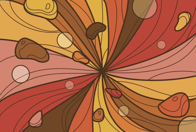 Sūkurinė gėlė senoviniai viniliniai kilimas - „Tenstickers“