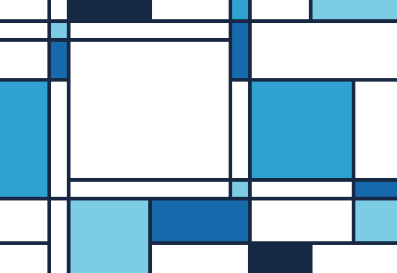 Mėlynas geometrinis motyvas modernus vinilinis kilimas - „Tenstickers“