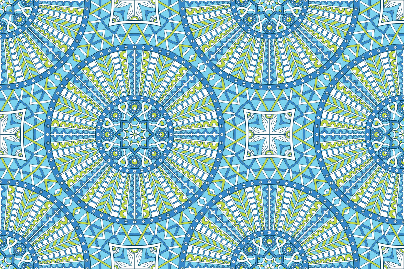 Stilingi geometriniai raštai mandala kilimėlis - „Tenstickers“